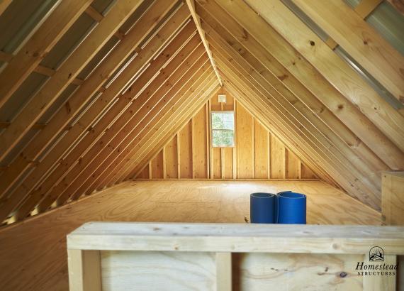 2nd Floor Interior of 17' x 24' Liberty 2-Story A-Frame Shed in Maryland