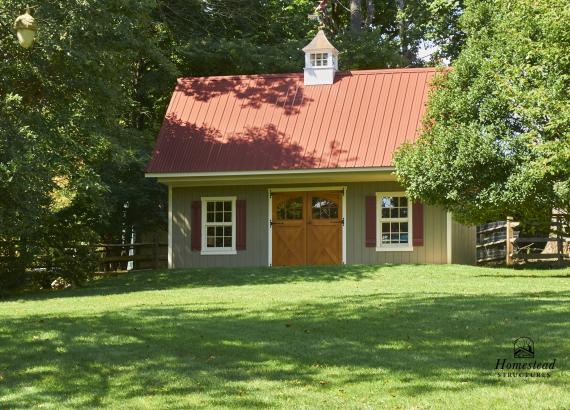 17' x 24' 2-Story A-Frame Shed with metal roof in Maryland