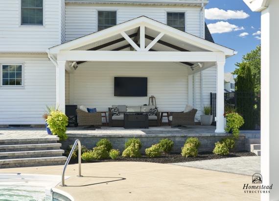 18x17 attached a-frame pavilion in Royersford, PA