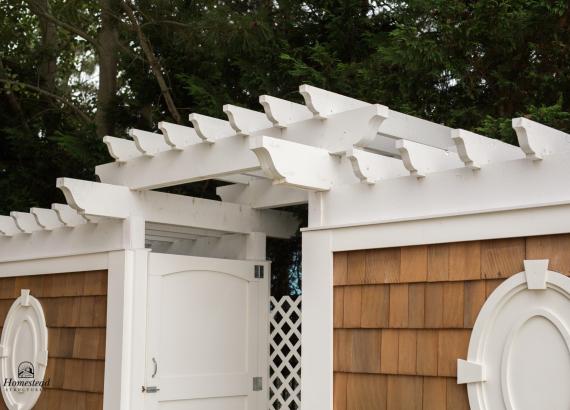 Custom Outdoor Showers with Cedar Shake Siding