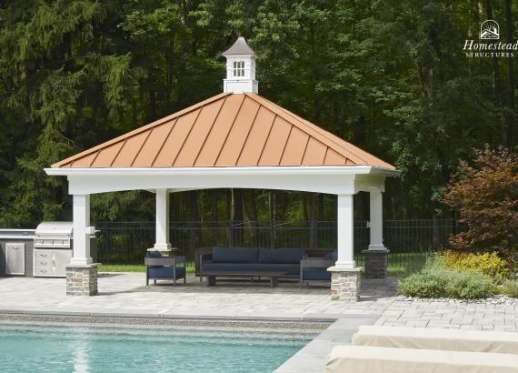 18'x18' Vintage Pavilion with metal roof in Basking Ridge New Jersey