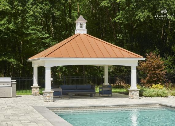 18'x18' Vintage Pavilion with metal roof in Basking Ridge New Jersey