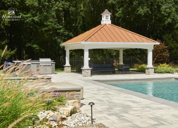 18'x18' Vintage Pavilion with metal roof in Basking Ridge New Jersey