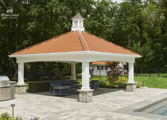 18'x18' Vintage Pavilion with metal roof in Basking Ridge New Jersey