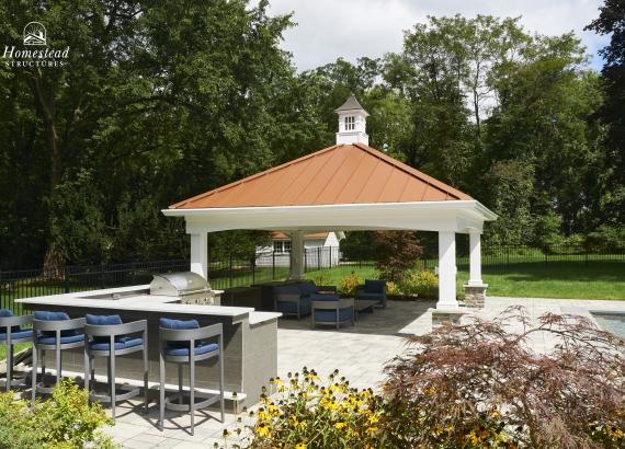 18'x18' Vintage Pavilion with metal roof in Basking Ridge New Jersey