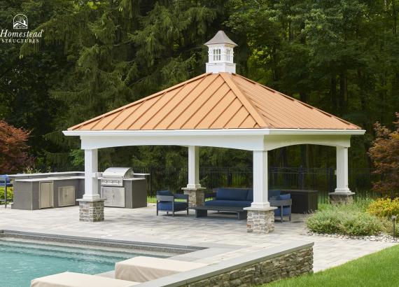 18'x18' Vintage Pavilion with metal roof in Basking Ridge New Jersey