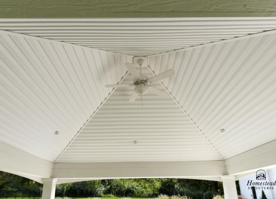 Vinyl Ceiling in 18'x18' Vintage Pavilion with metal roof in Basking Ridge New Jersey