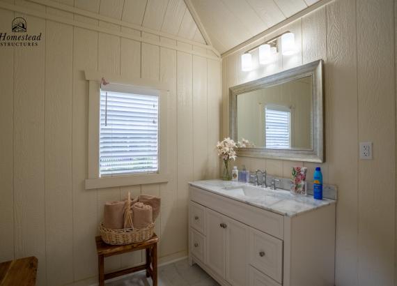 Bathroom & Changing Room of 18x20 Custom Avalon Pool House in Wayne PA