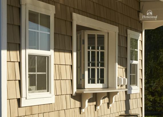 Snack Bar & Window on 18x20 Custom Avalon Pool House in Royersford, PA