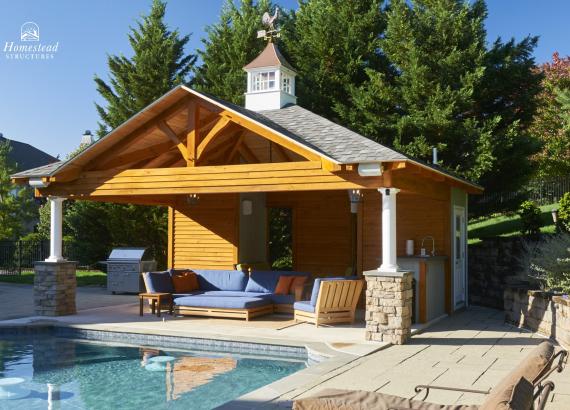 18' x 22' Timber Frame Avalon Pool House in Wayne PA