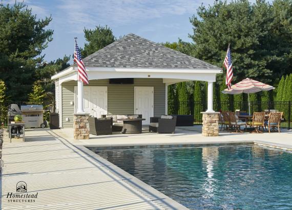 18' x 26' Avalon Pool House Hip Roof in Mullica Hills, NJ