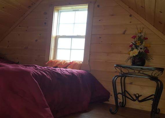 Bedroom loft in tiny house