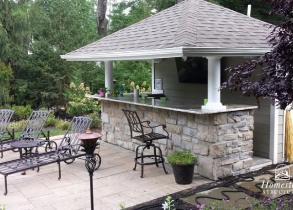 12' x 18' Siesta Poolside Par with Attached 12x12 Pergola in Quakertown, PA