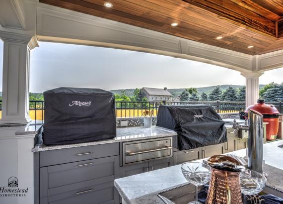 Appliances in 20' x 20' Vintage Pavilion with Danver Outdoor Kitchen in New Holland PA