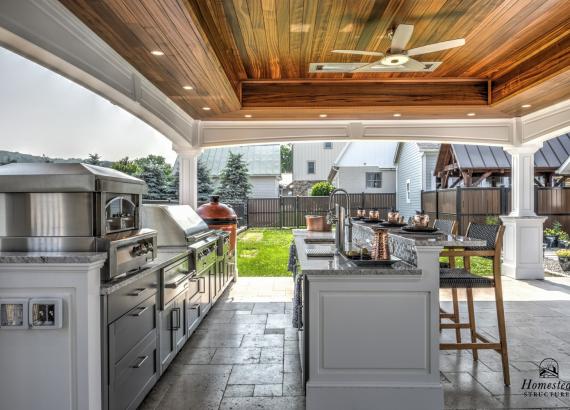 20' x 20' Vintage Pavilion with Danver Outdoor Kitchen in New Holland PA