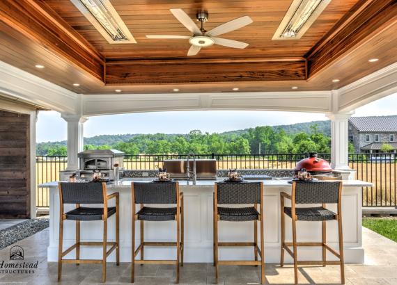 20' x 20' Vintage Pavilion with Danver Outdoor Kitchen in New Holland PA