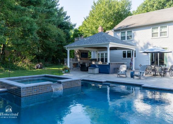 20' x 20' Vintage Pavilion with Fireplace & Outdoor Kitchen in Doylestown PA