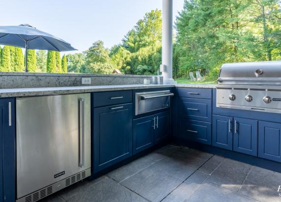 20' x 20' Vintage Pavilion with Fireplace & Outdoor Kitchen in Doylestown PA