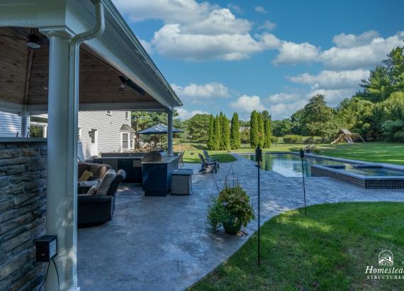 20' x 20' Vintage Pavilion with Fireplace & Outdoor Kitchen in Doylestown PA