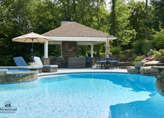 20' x 20' Vintage Pavilion with Wood-Burning Fireplace in West Nyack, NY