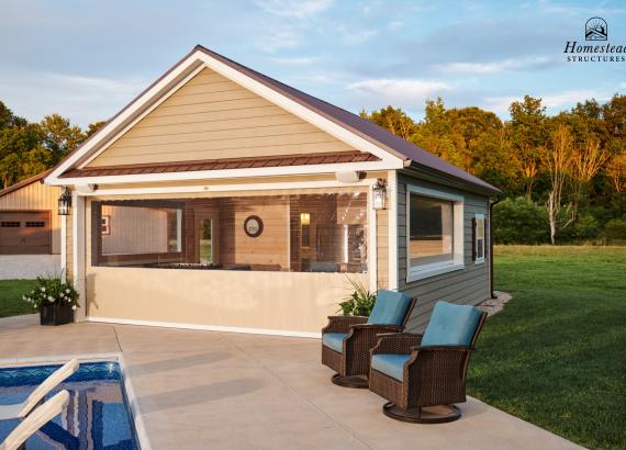 20' x 24' Avalon Pool House in Burton Ohio