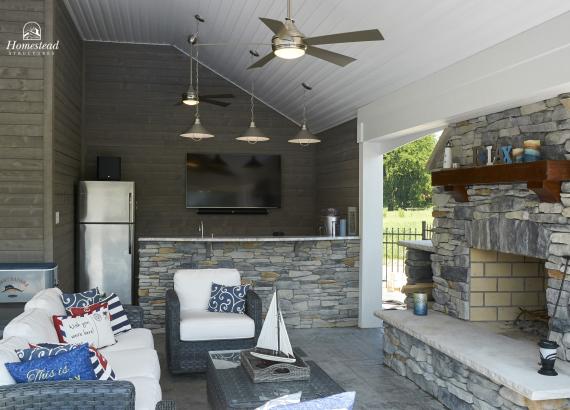 Interior of 20' x 24' Avalon Pool House in VA