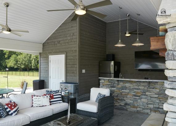 Interior of 20' x 24' Avalon Pool House in VA