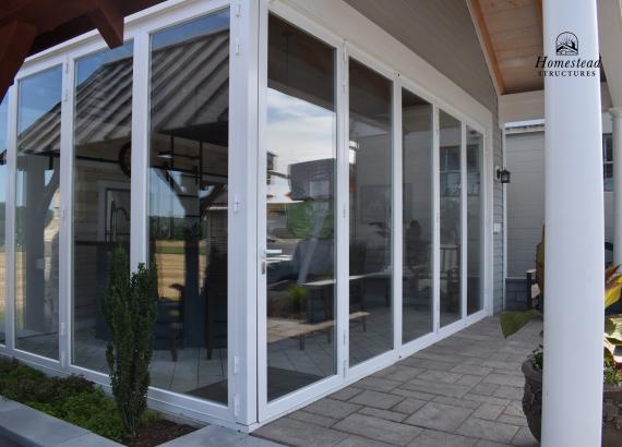 30' Origin Bi-Fold Doors on 20' x 24' Custom A-Frame Avalon Pool House Display in New Holland, PA