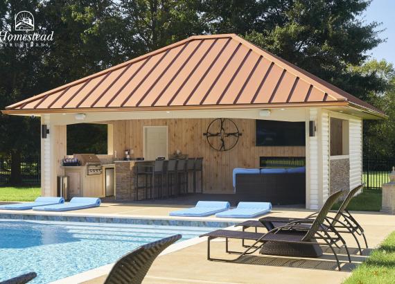 20' x 24' Custom Avalon Pool House with Bar in Lumberton NJ