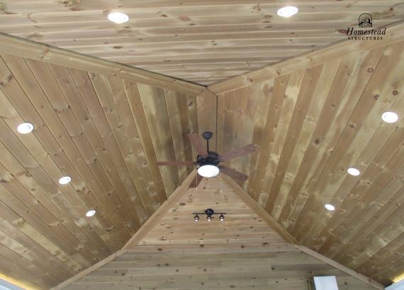 Ceiling of 20x25 Hip Roof Avalon Pool House