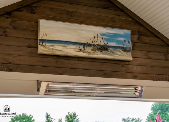 Ceiling Heater in a 20' x 25' A-Frame Avalon Pool House with Outdoor Kitchen in Limerick, PA