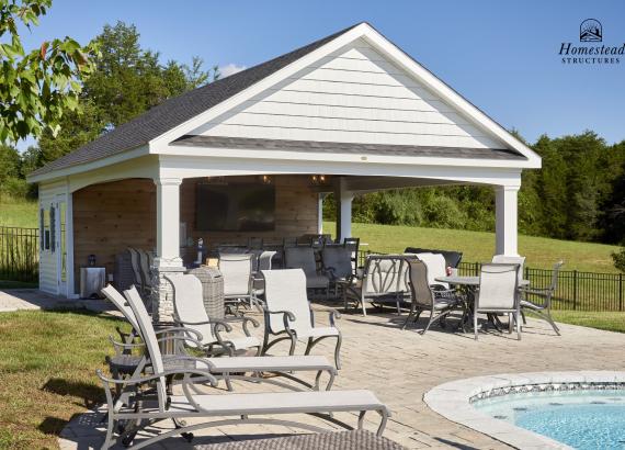 Exterior Photo of 20' x 30' A-Frame Avalon Pool House in Catharpin VA