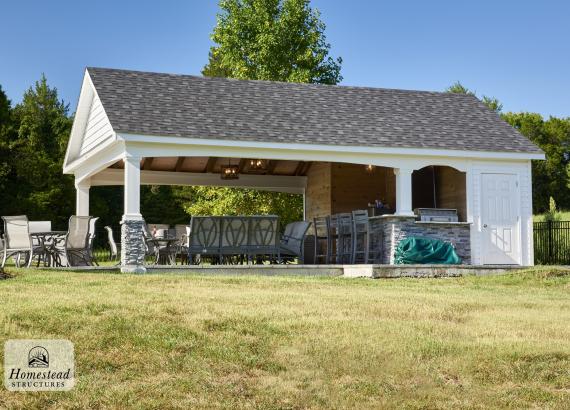 Exterior photo of 20' x 30' A-Frame Avalon Pool House in Catharpin VA