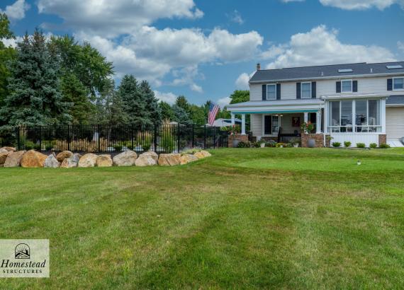 20' x 30' Attached Patio Pavilion with Privacy Screen in Collegeville PA