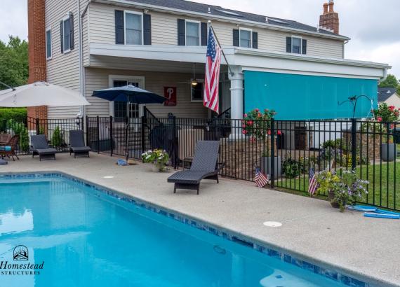 20' x 30' Attached Patio Pavilion with Privacy Screen in Collegeville PA