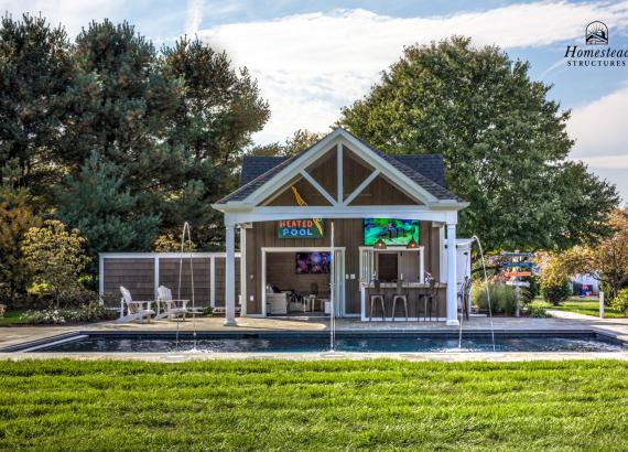 20' x 40' Custom Avalon Pool House with Dormer in Shenandoah Junction, WV