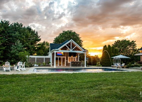 Custom 20' x 40' Avalon Pool House in Shenandoah Junction, WV