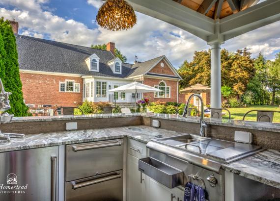 20' x 40' Custom Avalon Pool House with Outdoor Kitchen & Bar in Shenandoah Junction, WV