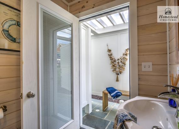 Bathroom in 20' x 40' Custom Avalon Pool House with Outdoor Kitchen & Bar in Shenandoah Junction, WV