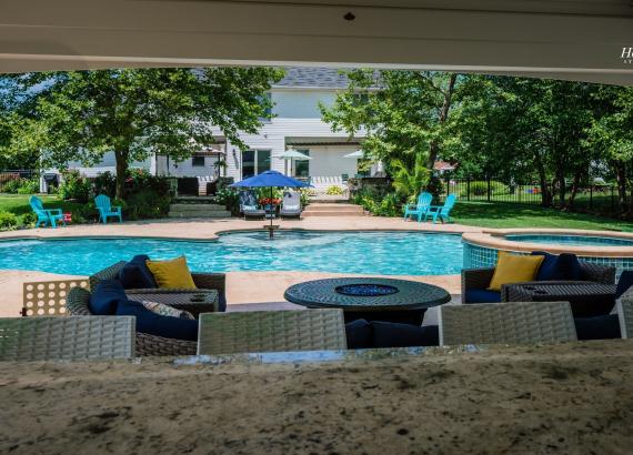 The View from a 22' x 20' Avalon Pool House in Collegeville, PA