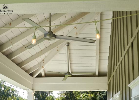 Porch Ceiling view  of 22' x 24' Hip Roof Avalon Pool House in Bryn Mawr, PA