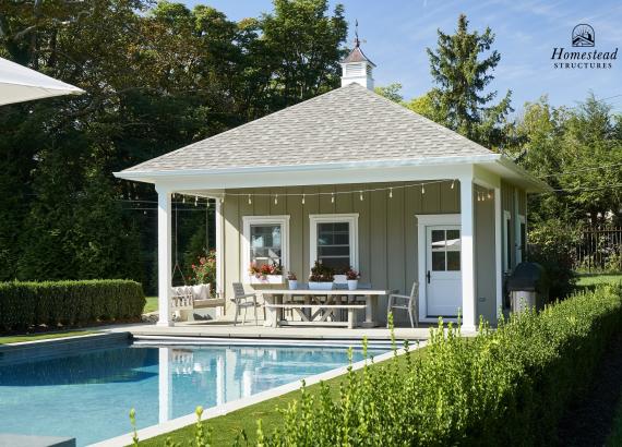 22' x 24' Hip Roof Avalon Pool House in Bryn Mawr, PA