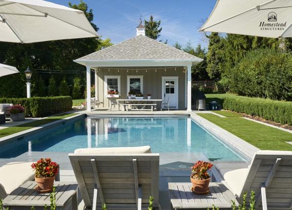 22' x 24' Avalon Pool House in Bryn Mawr PA with finished interior