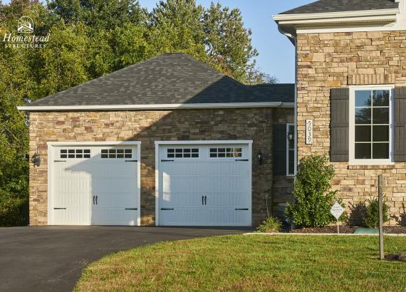 22' x 24' Classic 2-Car Attached Garage with Stone Veneer in Clarkesville