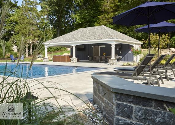 22' x 34' Avalon Pool House with Hip Rough in Mahwah NJ