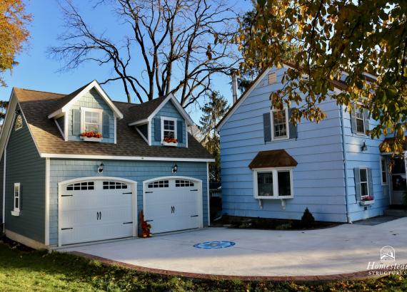 24' x 22' Classic 2-Story, 2-Car Garage in Fairport NY