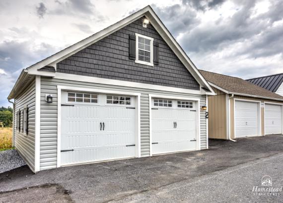 24' x 24' Classic 2-Car Attic Garage Display in New Holland