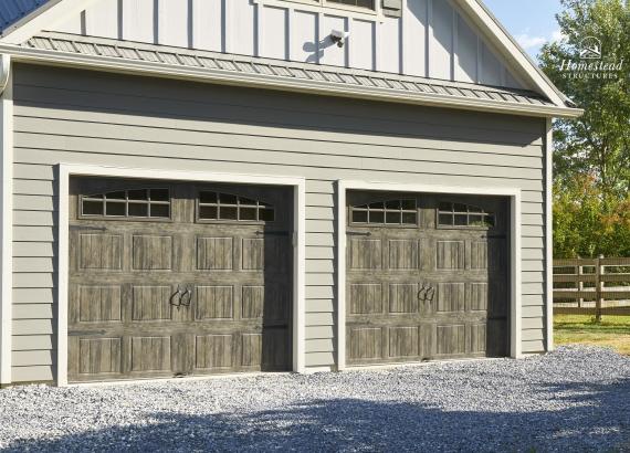 Garage doors on 28' x 24' Classic 2-Story, 2-Car Garage in Middletown, MD