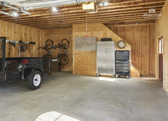 Interior of 28' x 24' Classic 2-Story, 2-Car Garage in Middletown, MD