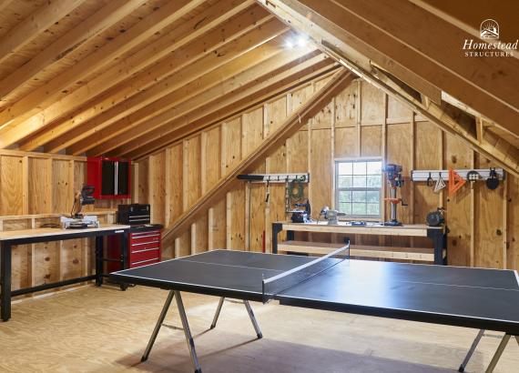 Interior of 28' x 24' Classic 2-Story, 2-Car Garage in Middletown, MD